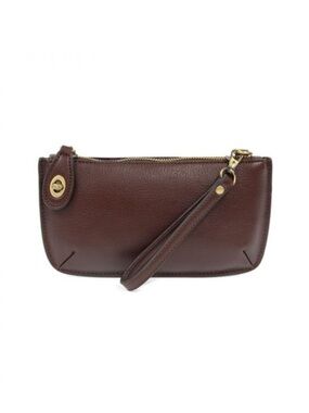 Joy Susan Women's Mini Crossbody Wristlet Clutch L8000 Bag Wallet Brown Vegan